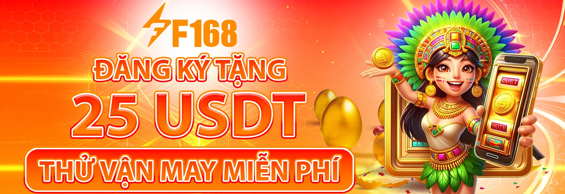 banner f168 khuyến mãi 25usdt đăng ký